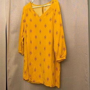 Old Navy Mustard Long Sleeve Dress - Large